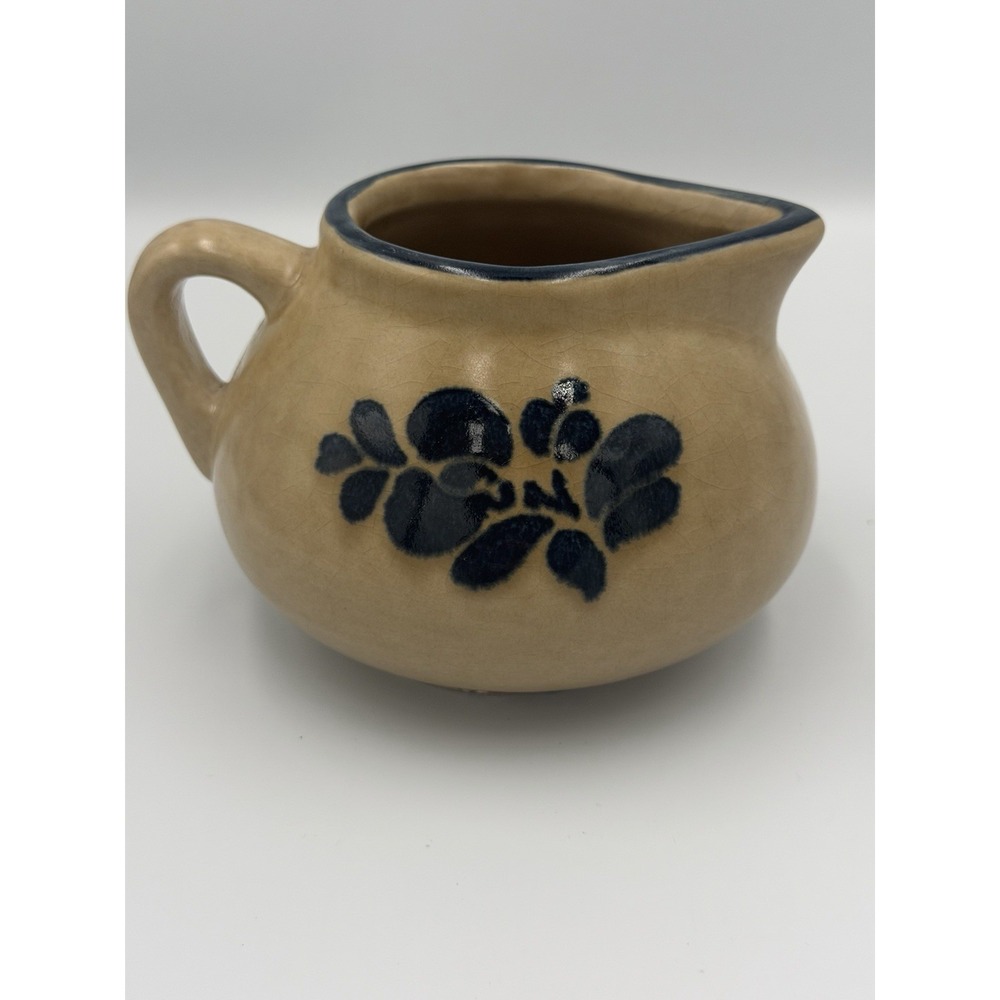 Pfaltzgraff Folk Art Vintage Stoneware Gravy Boat Pitcher  #414Y